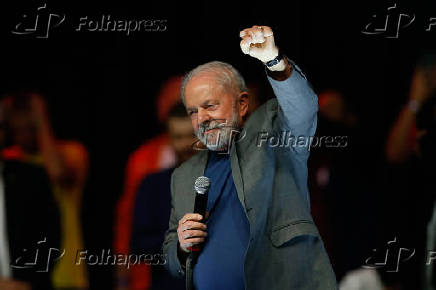 O ex-presidente Lula em ato pblico