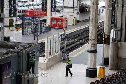FILE PHOTO: Strike action by the ASLEF, in London