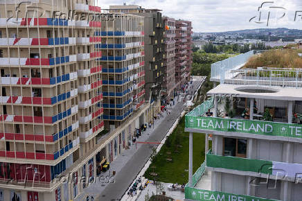 Instalaes da Vila Olmpica, em Saint-Denis, em Paris, na Frana