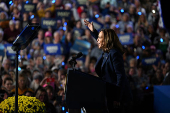 Democratic presidential nominee U.S. Vice President Harris campaigns in Wisconsin