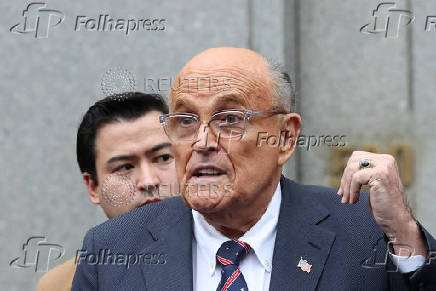 Former Trump lawyer and former New York City Mayor Giuliani arrives at U.S. Federal court, in New York