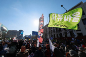 Protesters attend a rally supporting South Korean President Yoon Suk Yeol, in Seoul