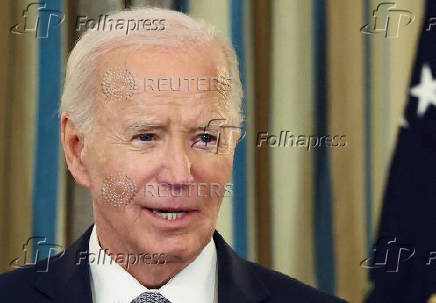 U.S. President Joe Biden delivers remarks on securing 235 judicial confirmations, at the White House