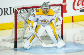 NHL: Nashville Predators at Calgary Flames