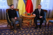 Ukrainian President Volodymyr Zelensky visits Warsaw