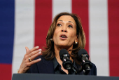 Democratic presidential nominee and U.S. VP Kamala Harris travels to Michigan