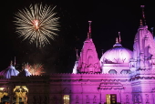 Diwali celebrations at Neasden Temple in London