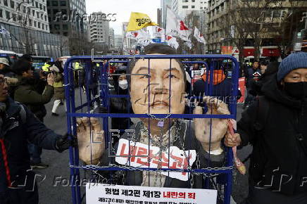 Protest in Seoul calling for the impeachment of South Korea's President Yoon