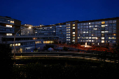 A view shows the Gemelli Hospital where Pope Francis is admitted to continue treatment for ongoing bronchitis, in Rome