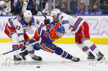 NHL: New York Rangers at Edmonton Oilers