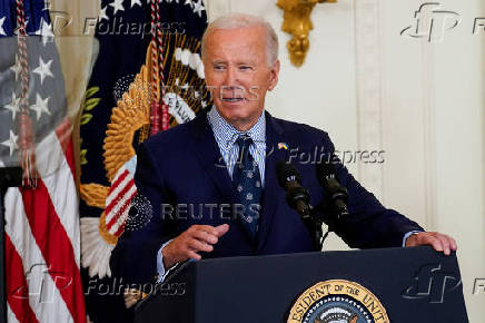 U.S. President Biden and VP Harris deliver remarks on gun violence, at the White House