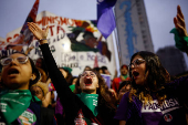 Demonstration to mark International Day for the Decriminalization and Legalization of Abortion, in Sao Paulo