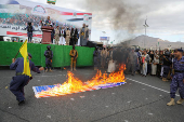 Rally in Sanaa in support of Palestinians and Lebanon's Hezbollah