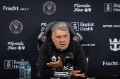 Inter Miami Head Coach Gerardo Tata Martino press conference in Fort Lauderdale