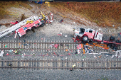 Brightline passenger train collides with fire truck on railtracks in Delray Beach