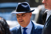 Arthur Aidala, attorney of Harvey Weinstein, arrives for a press conference at Collect Pond Park near Manhattan Criminal Court in New York City