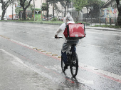 Chuva no centro de So Paulo