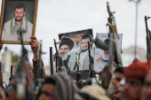 Rally in Sanaa in support of Palestinians and Lebanon's Hezbollah