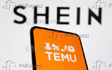 FILE PHOTO: Illustration shows Shein and Temu logos