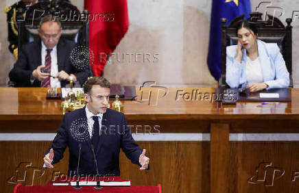 France's President Macron visits Chilean Congress in Valparaiso