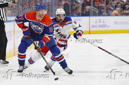 NHL: New York Rangers at Edmonton Oilers