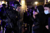 Protest against the eviction of the former Massana school in Barcelona