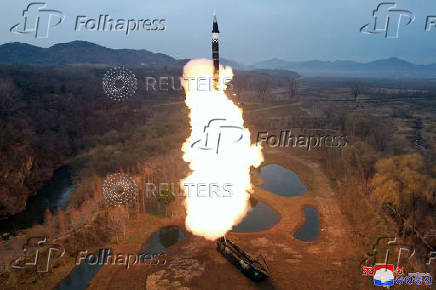 FILE PHOTO: North Korea says it test-fired new solid-fuel hypersonic missile