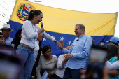 Venezuelan opposition presidential candidate Gonzalez and opposition leader Machado attend a rally in Guatire