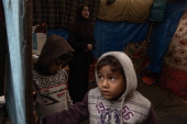 Heavy rain flooded tents in Khan Yunis camp