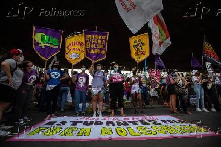 Manifestao na avenida Paulista no Dia das Mulheres