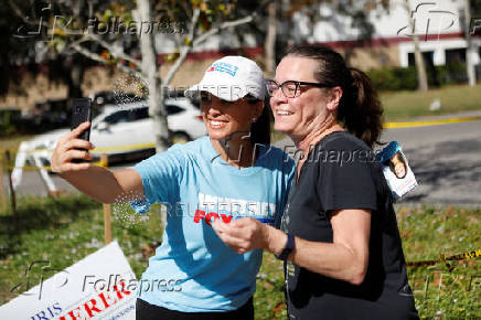 U.S. Democratic Congressional candidate Whitney Fox campaigns in Largo