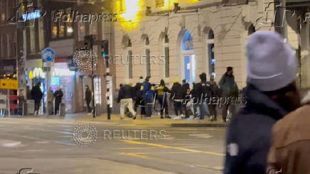 Youth clash with Israeli football fans outside Amsterdam Central station