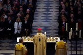 Sunday mass at Notre Dame Cathedral in Paris