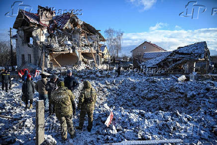 Aftermath of a Russian missile attack in Chernihiv