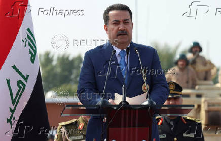 Military parade to celebrate the 104th anniversary of the founding of the Iraqi army, at the Camp Taji military base on the outskirts of Baghdad