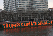 Environment campaig in London opposing the inauguration of Donald Trump as U.S. president