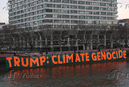 Environment campaig in London opposing the inauguration of Donald Trump as U.S. president