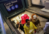 The annual NYC Halloween Parade in New York City