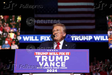 Republican presidential nominee and former U.S. President Donald Trump campaigns in Henderson