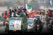 Pakistan's Christian minority dressed up as Santa hold rally in Peshawar