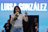 Presidential candidate Luisa Gonzalez of the Revolucion Ciudadana party launches her campaign for the February 2025 election, in Quito