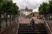Rainy weather in Berlin
