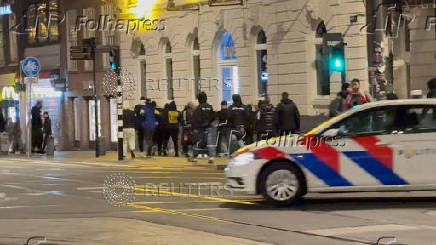 Youth clash with Israeli football fans outside Amsterdam Central station