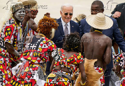 U.S. President Biden arrives at Catumbela Airport in Catumbela