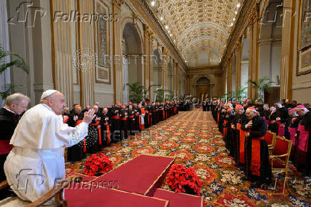 Pope Francis meets with his key collaborators Roman Curia