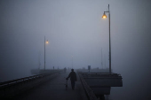 Fog shrouds Venice Beach