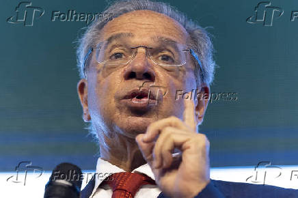 Ministro Paulo Guedes durante a Summit Abrainc 2022 (SP)