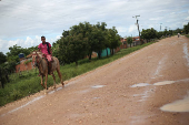 Povoado de Melancia; populao evita as ruas e o centro