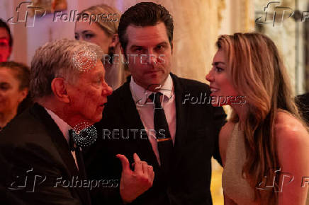 Matt Gaetz attends the America First Policy Institute (AFPI) gala at Mar-A-Lago in Palm Beach, Florida