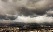 Cloudy sky above Athens